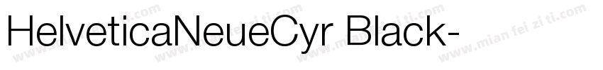 HelveticaNeueCyr Black字体转换